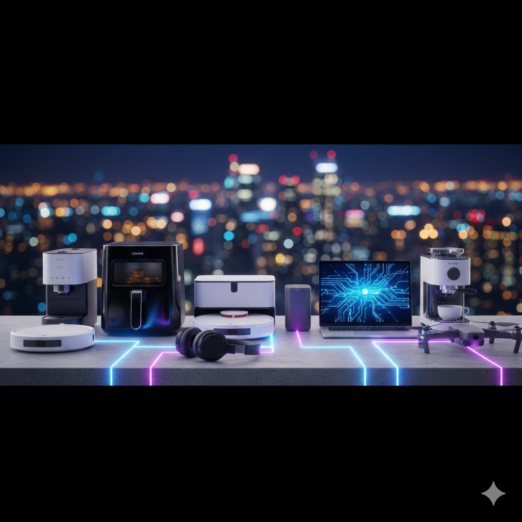 High-tech and modern home appliances setup on desk | SmartScout.ca